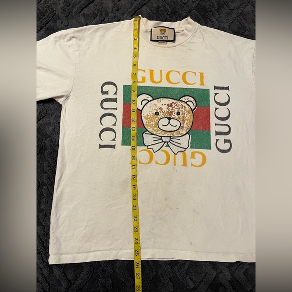 GUCCI x KAI COLLECTIVE Teddy Bear Logo Tee T Shirt White Yellow Green Red Black - Picture 9 of 10